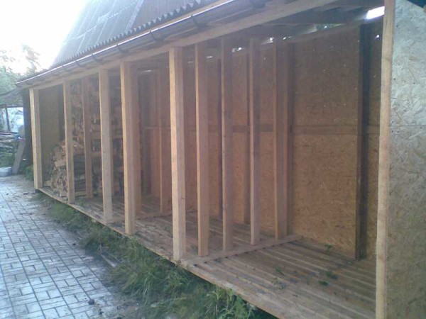 Such a large shed for firewood - one machine fits in each section - about 4 cubes