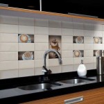 Monochrome can be interspersed with tiles on which drawings are applied