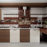 Chocolate and white in everything, and on the kitchen apron too