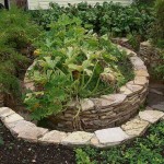 The fence for the beds is made of limestone - cut natural stone