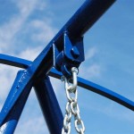 This swing seat suspension assembly on bearing is welded and replaced: now quiet