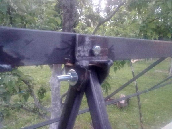A way to attach a metal swing to the front bar