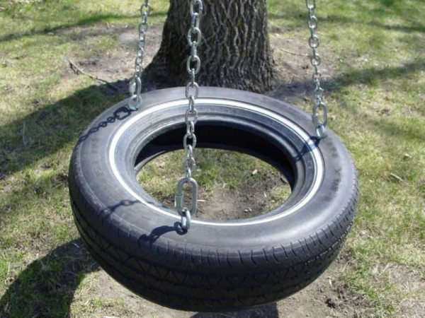 How to make a nest swing from a tire