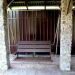 If there are reliable posts, you can attach the chains from the bench to them. It will turn out well