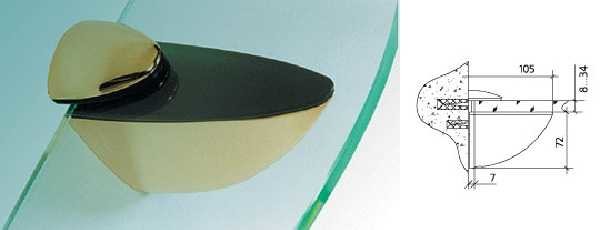 Wall mount glass shelf