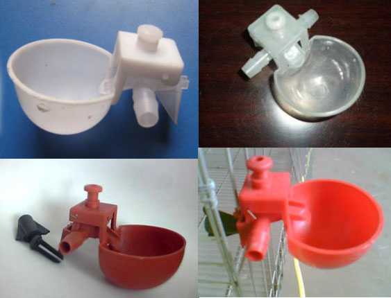 Cup drinkers for poultry (including chickens)