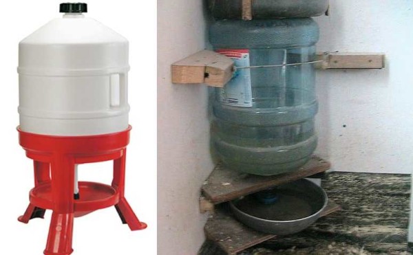 Siphon drinkers - factory and homemade from a plastic bottle