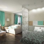Another design option for a studio apartment for girls