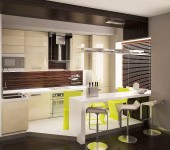 Unusual table and stools refresh the interior