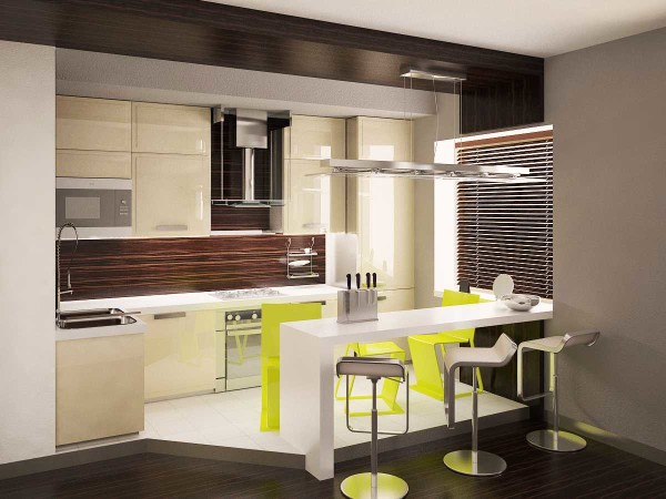 Unusual table and stools refresh the interior