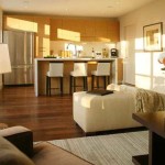 Repetition of textures and colors is one of the ways to create a harmonious interior in a studio apartment.