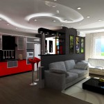 Despite the fact that the kitchen furniture is bright, it does not look foreign in this interior