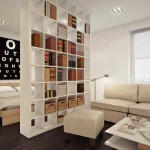 Simple and functional - bookcase as a zoning divider