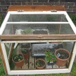 A box is assembled from the slats, glass is inserted, a film or spunbond is stretched, polycarbonate is attached. Mini greenhouse for seedlings is ready