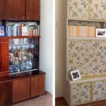 Refurbishment of chipboard furniture: the wall has acquired a modern look