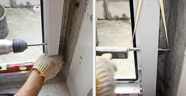 This is an anchor bolt installation. They are put three pieces on each side.