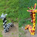 Zebra and giraffe are made according to a similar principle - the difference in neck length and color
