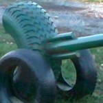 The eternal desire of boys to play war games will intensify if there is a cannon on the site ... almost like a real one