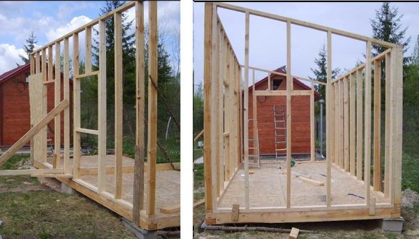 Collected walls. The upper harness will immediately support the rafters