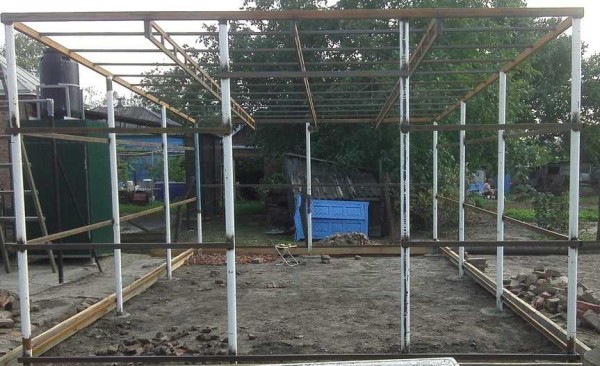 Frame for a metal shed