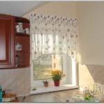 If you want curtains with a pattern on a small kitchen window, it should be small and dim