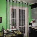 The combination of two colors in one thread curtain