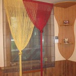 Two knots at different levels - designer curtains are ready