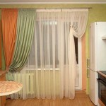 The classic long double curtain is good if there is enough space