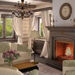The color is slightly different, like the decor, but the technique is the same: the light shade of the logs does not attract attention