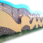 This beautiful fence requires a lot of skill - non-linear surfaces are not easy to display