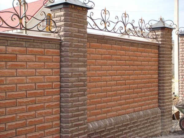 Brick fence - reliable and durable