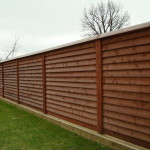 With this installation, the water will drain and the fence will last longer, especially since the tops are covered with visors