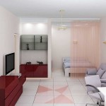 Separate the area with cotton curtains: it's easy to do, it looks good