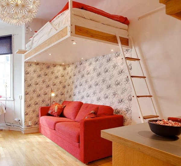 A way to save space in a one-room apartment for young people