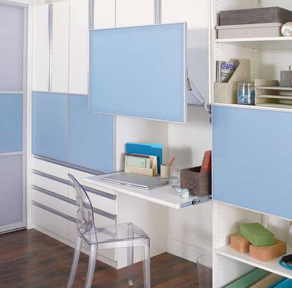 A sliding tabletop is already a classic technique in the struggle for free space.