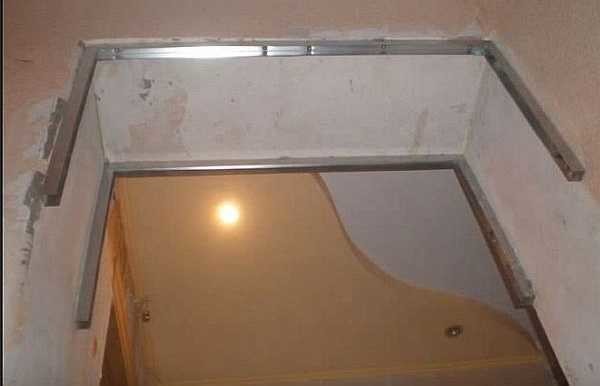 The frame from the profile is screwed according to the selected dimensions