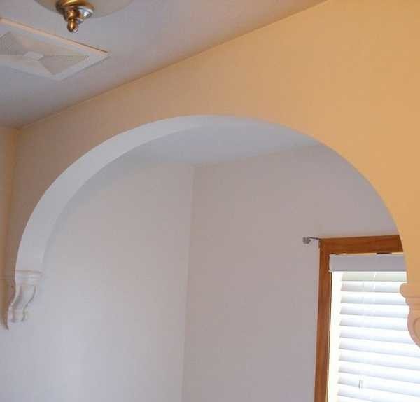 Do-it-yourself drywall arch is ready
