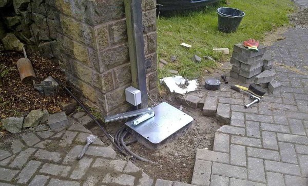 Installation example of underground drive