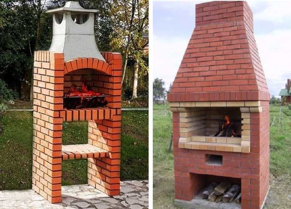 Simple options for a brick barbecue