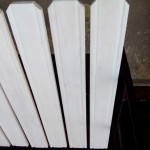 The top of the picket is sawn in the form of a trapezoid