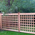Fence made of wooden slats lattice in a cage