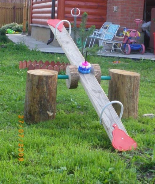 Homemade baby swing