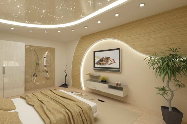 Well-chosen lighting is necessary for the interior to sound
