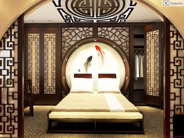 Nice idea: patterns on the partition and cabinet doors