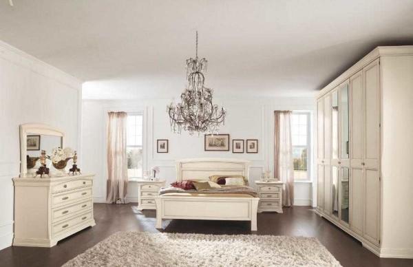 Laconic design of a bedroom in a classic style