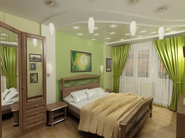 Green bedroom - care is required not to pinch the green