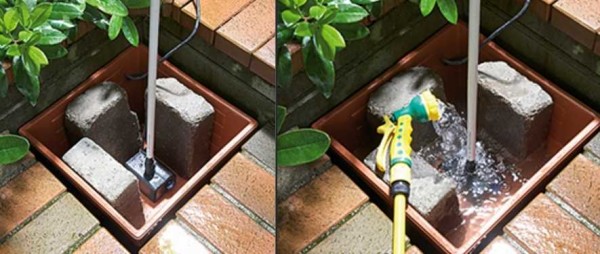 Installing a container for a fountain