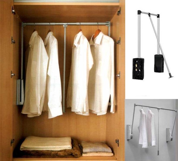 Furniture pantograph - for light (by weight) clothing