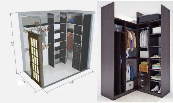 The smallest dressing rooms are 1.5 by 2.5 m and 2 by 2 m.