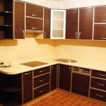 Particleboard facade is finished with furniture PVC film